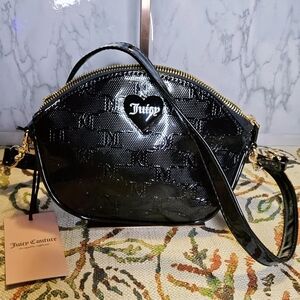 Juicy Couture Glossy Black Crossbody Bag NWT